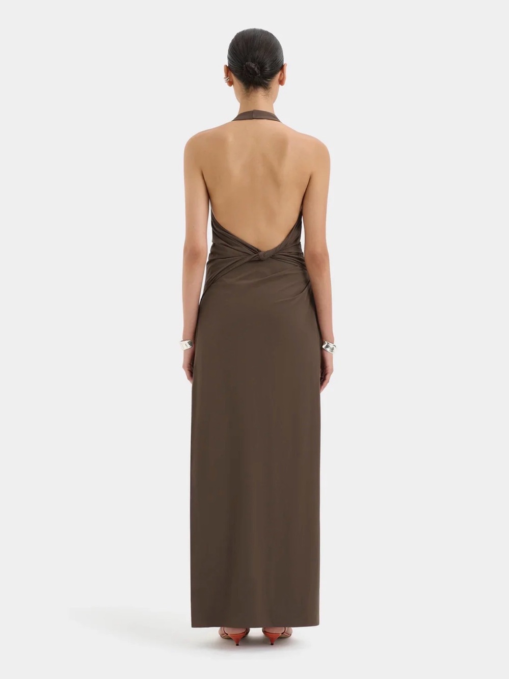 Brand New Sir Sol Halter Gown Mocha Size 1